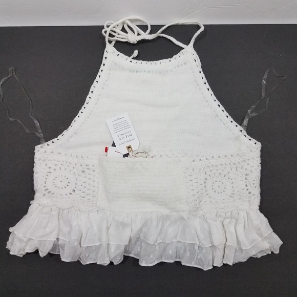 American Eagle Crochet Halter Crop Top XS … - Picture 12 of 14